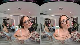 Lack of hair babe Charly Summer pleasures herself in VR sultry