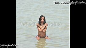 High Definition Teen with Small Tits Takes a Beach Photoshoot