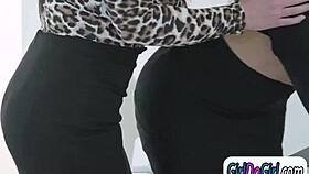 Abella seduces her boss for a wild anal strapon ride