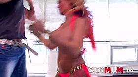 Wow, ginger milf's huge boobs! 😍