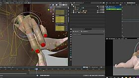 Mei's initial two hours of work on Blender featuring the rope character