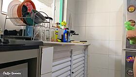 redhead brazilian maid provokes with her ass