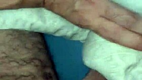 shemale fucks pillow until cumming hard