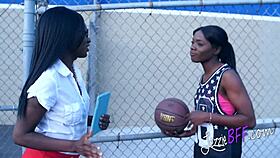 Ebony Kay Love and Ana Foxxx make out with toys.