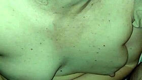 Wife Achieves Intense Double Orgasm with Boobs Exposed