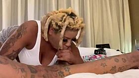 Gaktrizzy gets his throat worked by American twink