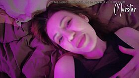 I talked my stepsister into her first home video with toys and fucking.