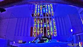 Neon Rave Goddess Anne Bonny Takes Hard Glowing Cock at Party