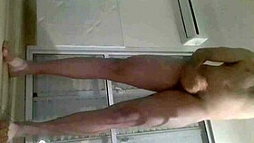 my girlfriend begged for this video, so i uploaded it to show her my athletic body using toys on my pussy and cock in a horny fitness session