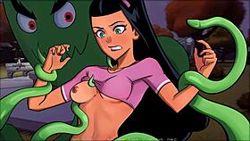 danny phantom's ghost gets rough tentacle action in amity park redux