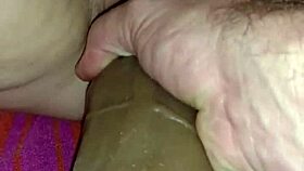 wow, my gf plays with a big dildo!