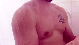 The shower time begins with bathing under the wet water, creating a relaxing narrative.