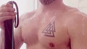 The shower time begins with bathing under the wet water, creating a relaxing narrative.