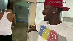 Brazilian redhead team prepares for intense interracial scenes with three black guys