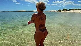 Cassiana Costa Walks Naked on Beach, Invites Fisherman for Bath and Intense Sex