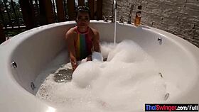 tiny asian teen on a date gets a blowjob and doggystyle fuck