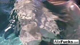 Alix Lynx and Cherie DeVille lick each other's big tits and asses