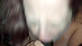 Danni from next door sucking my big black cock