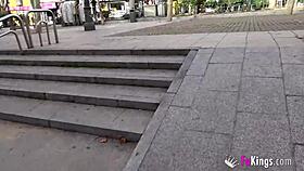 That teen's naked in the shop, getting the hood all horny with her tits and doggystyle! 😈