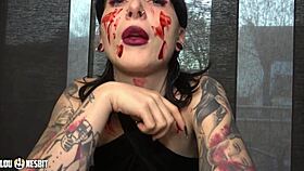 psycho lou nesbit and lia louise give DIRTY femdom JERK OFF instructions