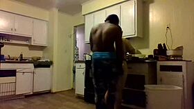 Me and my girl UNDRESSING in the KITCHEN for some FUCKING