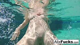 Alix Lynx and Cherie DeVille lick each other's big tits and asses