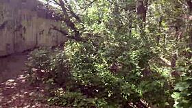 hey, wanna see a hot beauty in a dress givin’ a public blowjob?