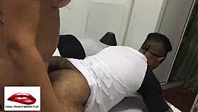 Hey, the passive guy met the wife and gave his tasty ass 😏