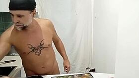 cooking a simple meal in the kitchen