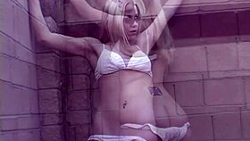 sweet christine explores her body in bikini closeup