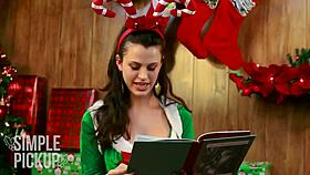 Brazilian girls try reading Christmas tales