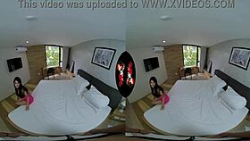 vrlatina's huge breast latina in first vr porn scene