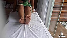 filming client with beautiful breasts and tight vagina tantric massage real video