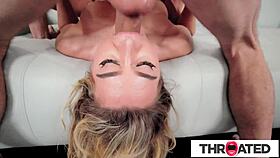 oh man, i can’t even... that blonde babe got throated so hard