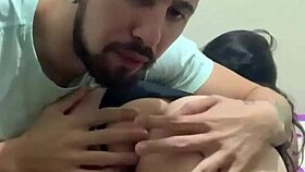 punished the bitch on my lap with anal plug and filled her mouth