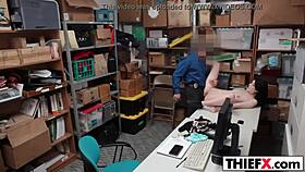 i punish pretty cutie burglar quick in office