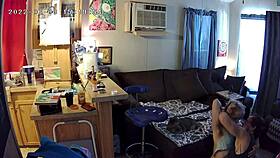 Couples engage in tantric yoga healing on hidden camera.