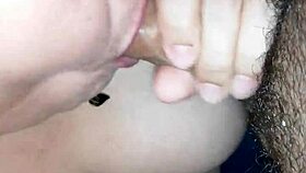 My chubby girlfriend gives a deepthroat blowjob. Want to see?