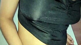 fucking my skinny friend on her desk, creampie style