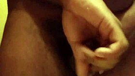 I'm stroking this huge big black monster cock, it's so thick and long!