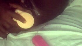 dildo pussy and anal ride till creampie. watch her moan as she takes it deep in both holes.