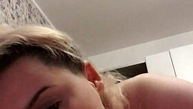 wife delivers great blowjob on webcam, blonde couple getting wild 😘