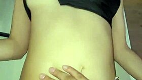 fucking my skinny friend on her desk, creampie style