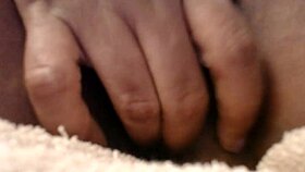 Ebony bbw enjoys having her hairy pussy licked in a solo scene.