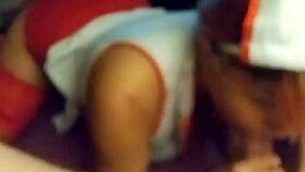 young latina wife sucks husband's nurse cosplay!