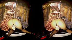 claudia mac as warrior girl masturbates with dildo in 3dvr