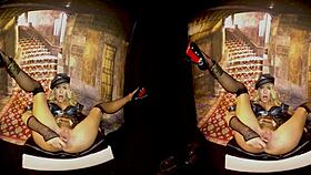 claudia mac as warrior girl masturbates with dildo in 3dvr