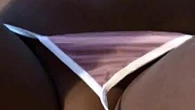 Ebony milf takes big white cock cumshot