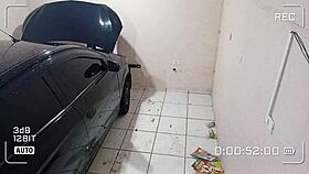 naughty employee fixes hot girl's car in workshop 😏