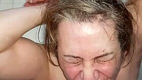 French Slave Submits to Master with Spanking and Cumshot